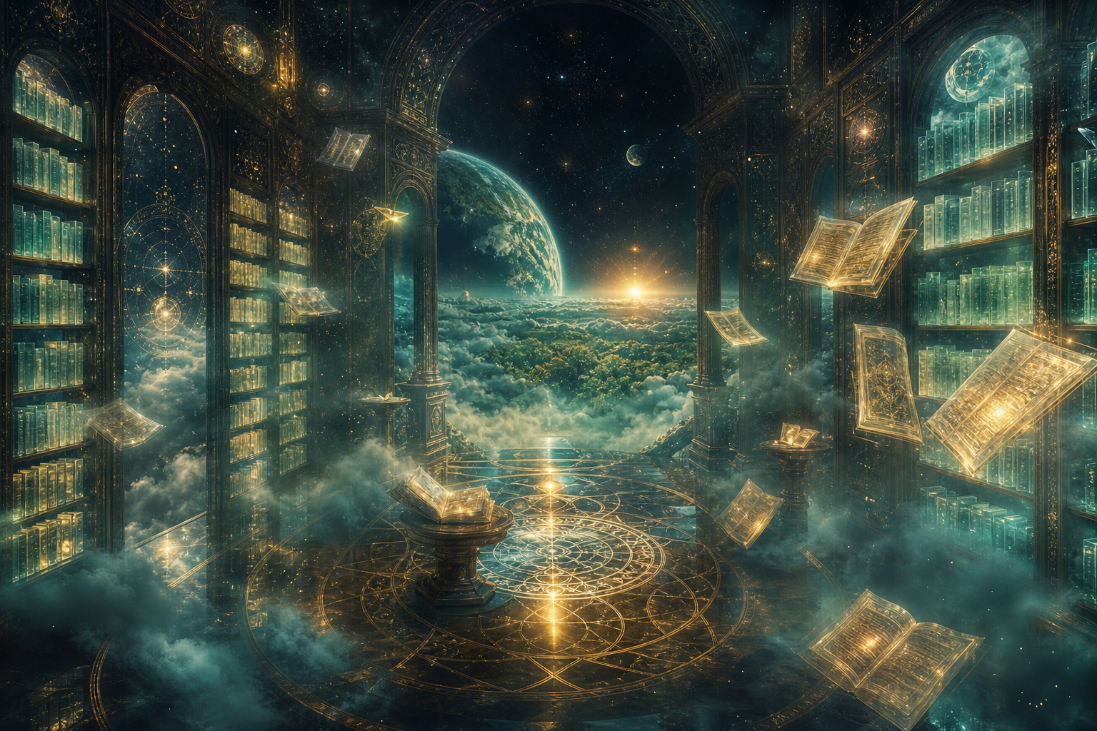 Akashic library of living light manuscripts